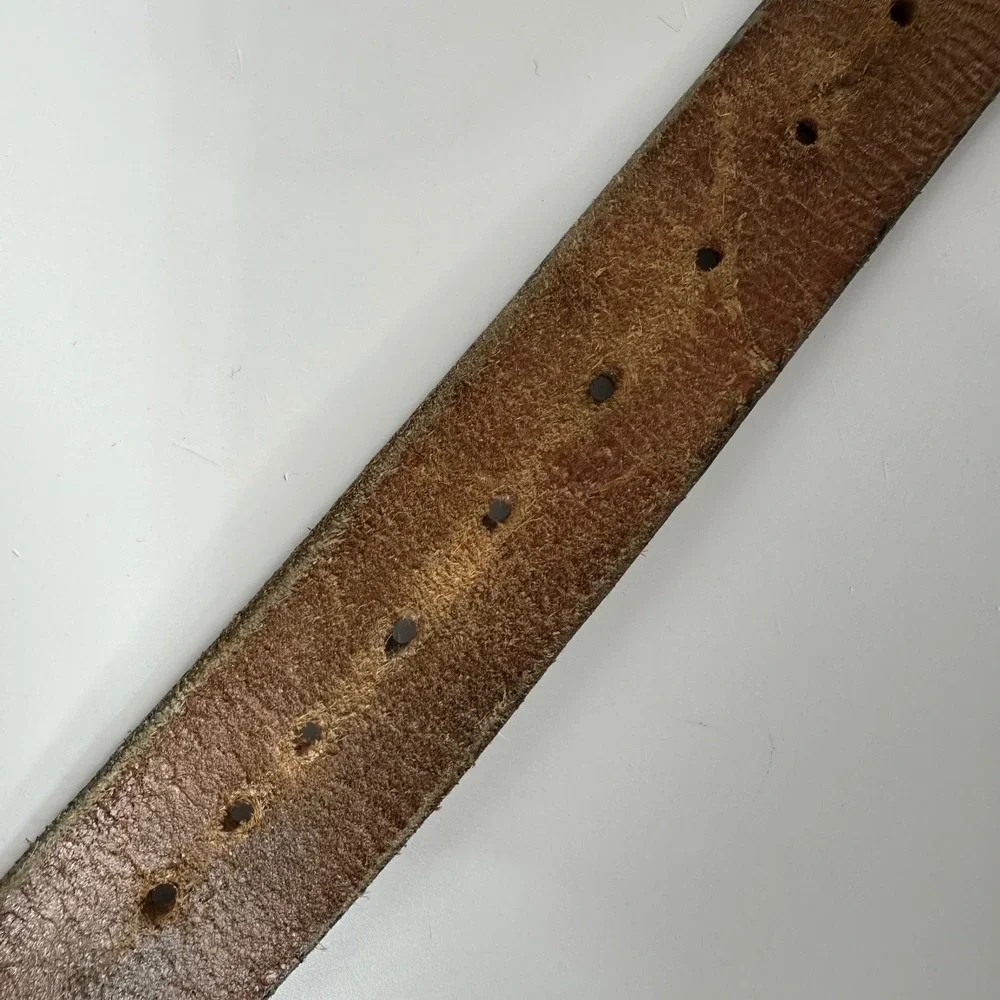 Vintage‎ Tooled Leather Wildlife Fishing Bass Scene Belt Cowboy Western Size 42?